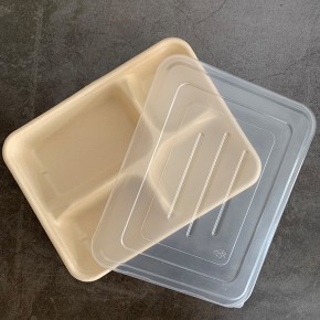 一次性分格餐盒 外卖打包餐具 可降解环保餐具